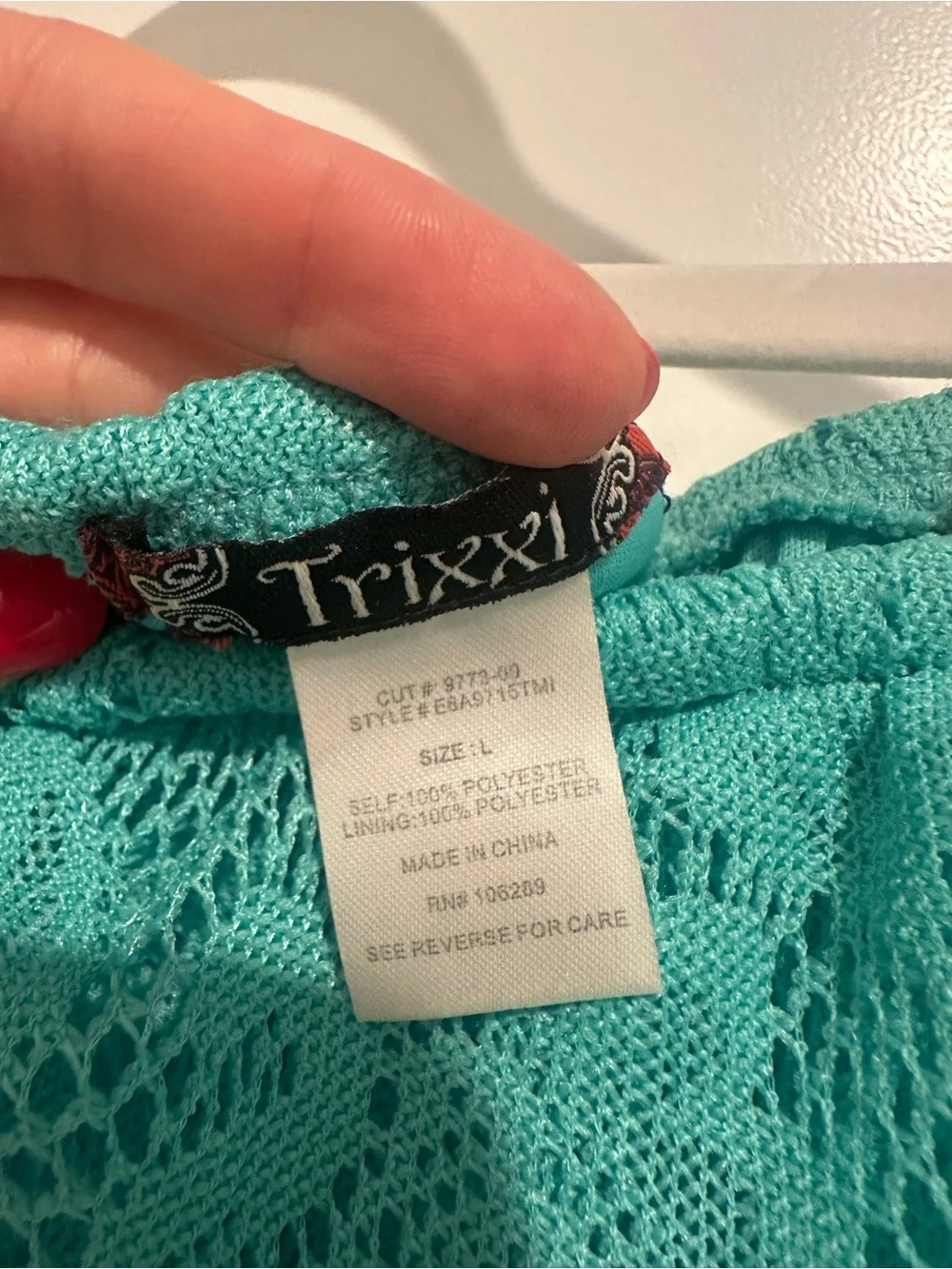 Strapless Ruffled Lace Hi-Low Dress in Teal - Picture 5 of 6